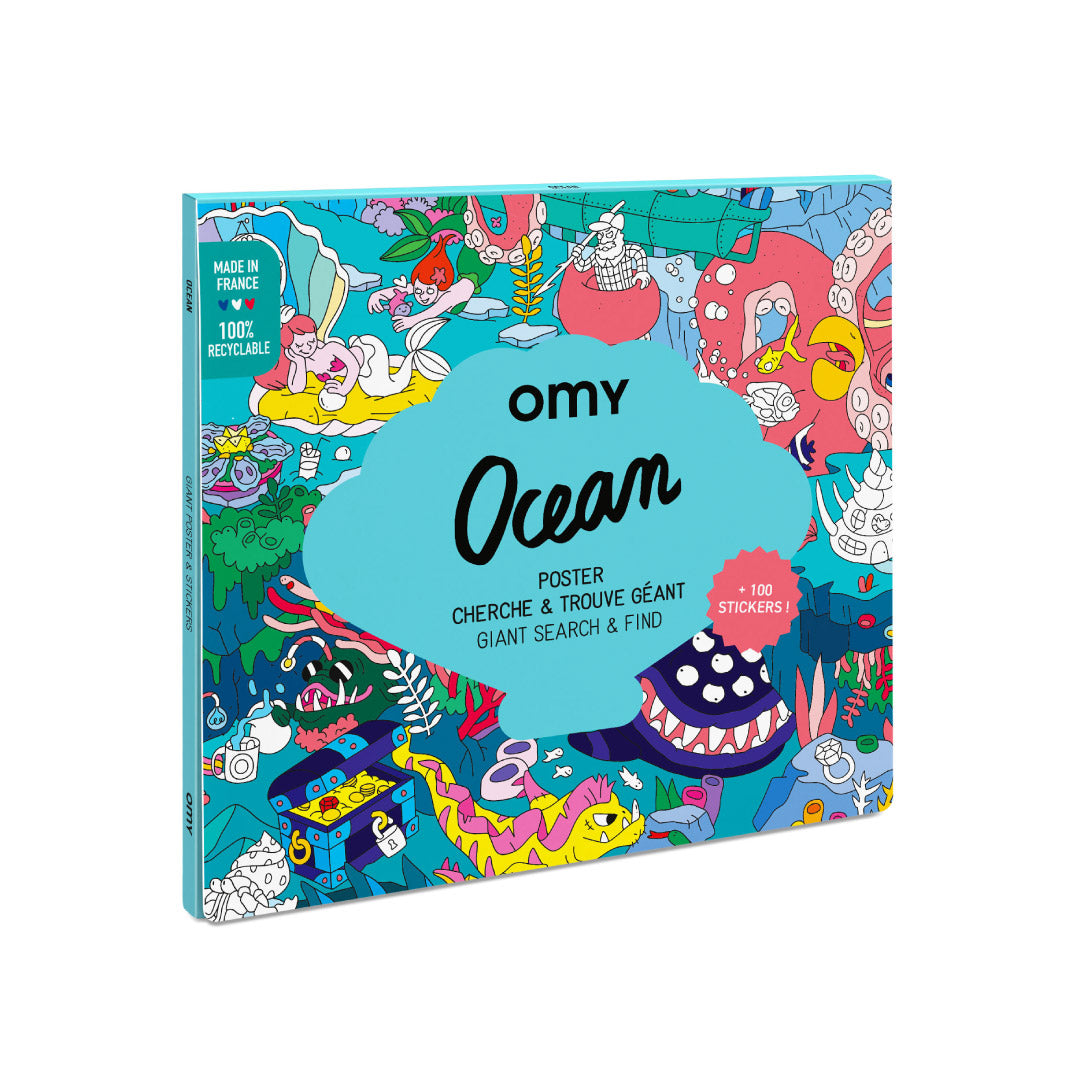 OMY Giant Poster & Stickers - Oceans (100 x 70cm)