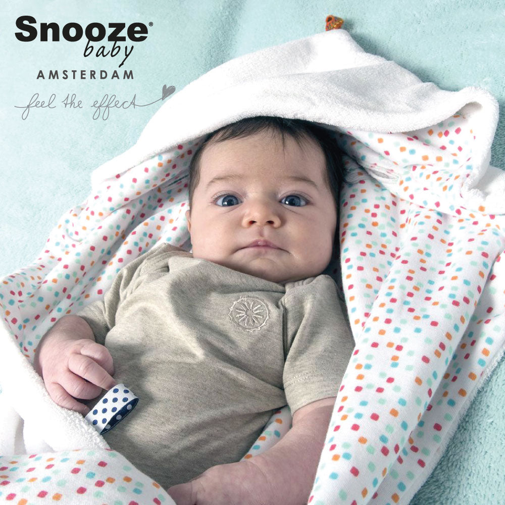 Snoozebaby Wrap Blanket Trendy Wrapping Confetti White Babybrands.asia