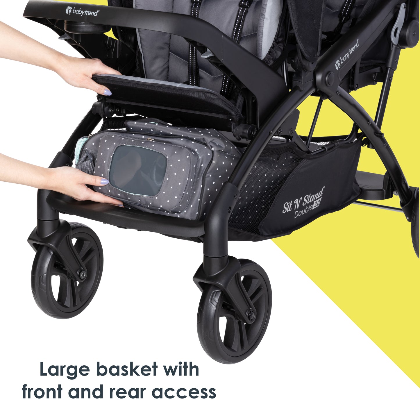 Baby Trend Sit N' Stand Double 2.0 Stroller - Dash Black
