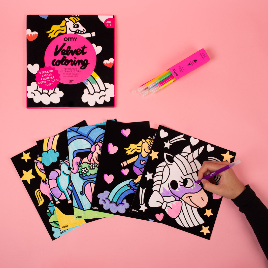 OMY Velvet Colouring - Lily