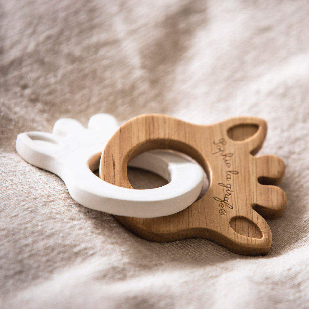 Sophie la girafe So'pure Rubber&Wood Silhouette Rings