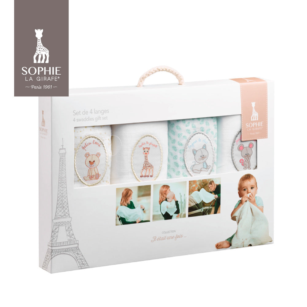 Sophie la girafe Set of 4 Swaddles