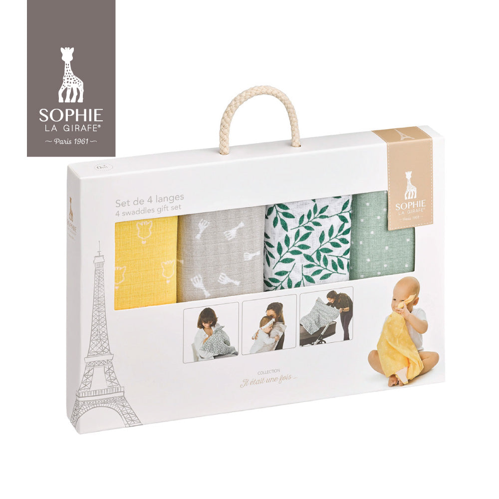 Sophie la girafe Set of 4 Small Swaddles