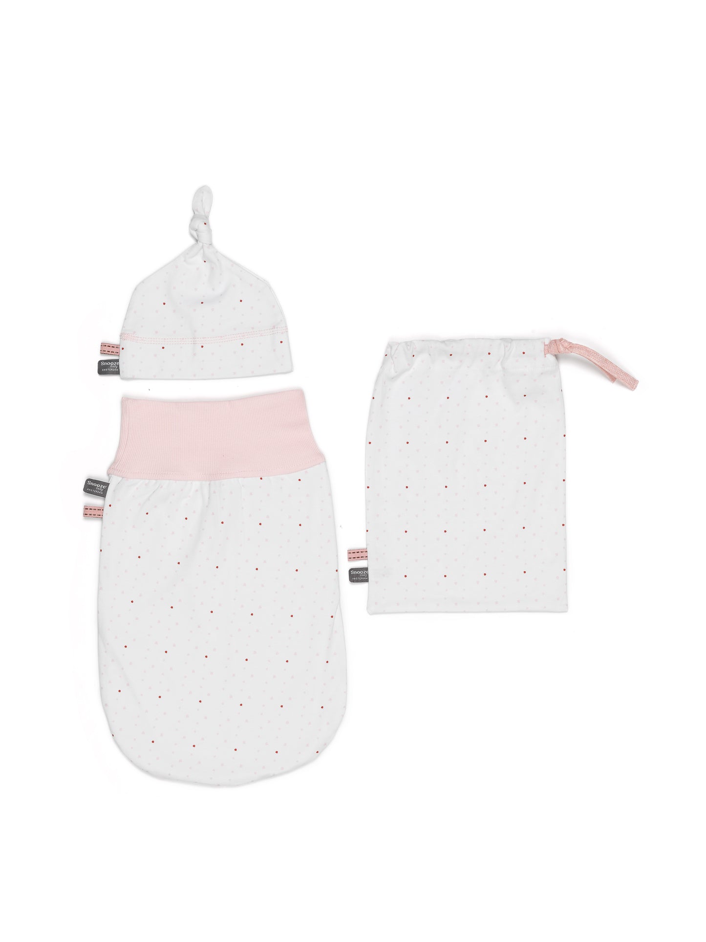 Snoozebaby Newborn Cocoon Sets - Dots Light Pink