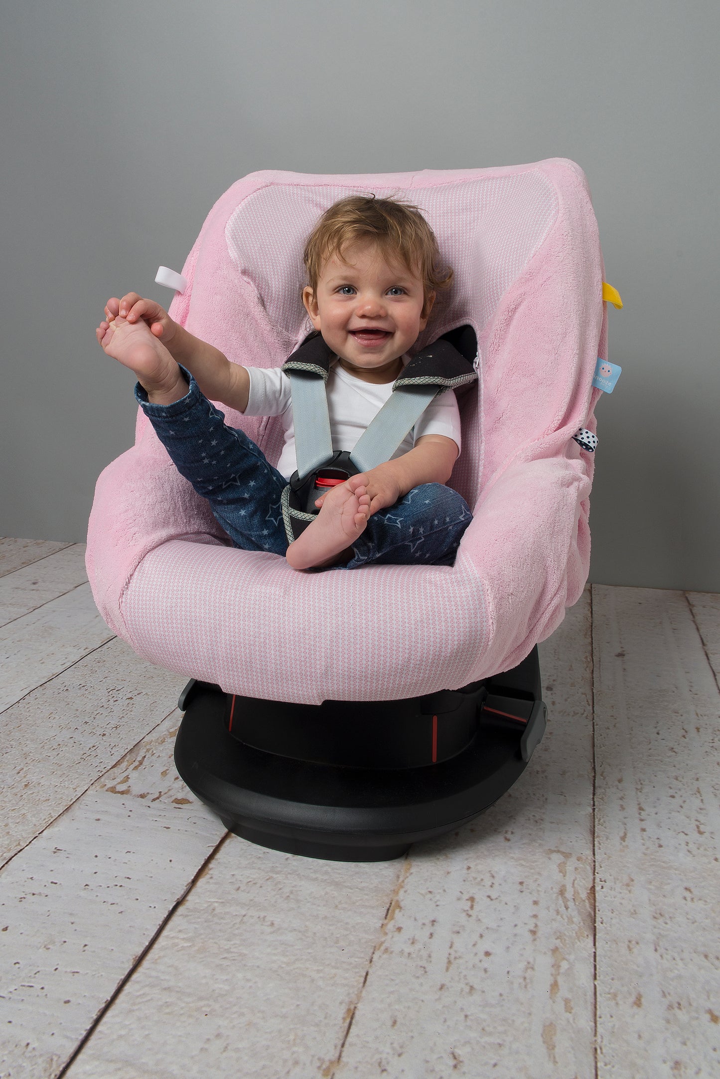 Snoozebaby Carseat Cover - Powder Pink
