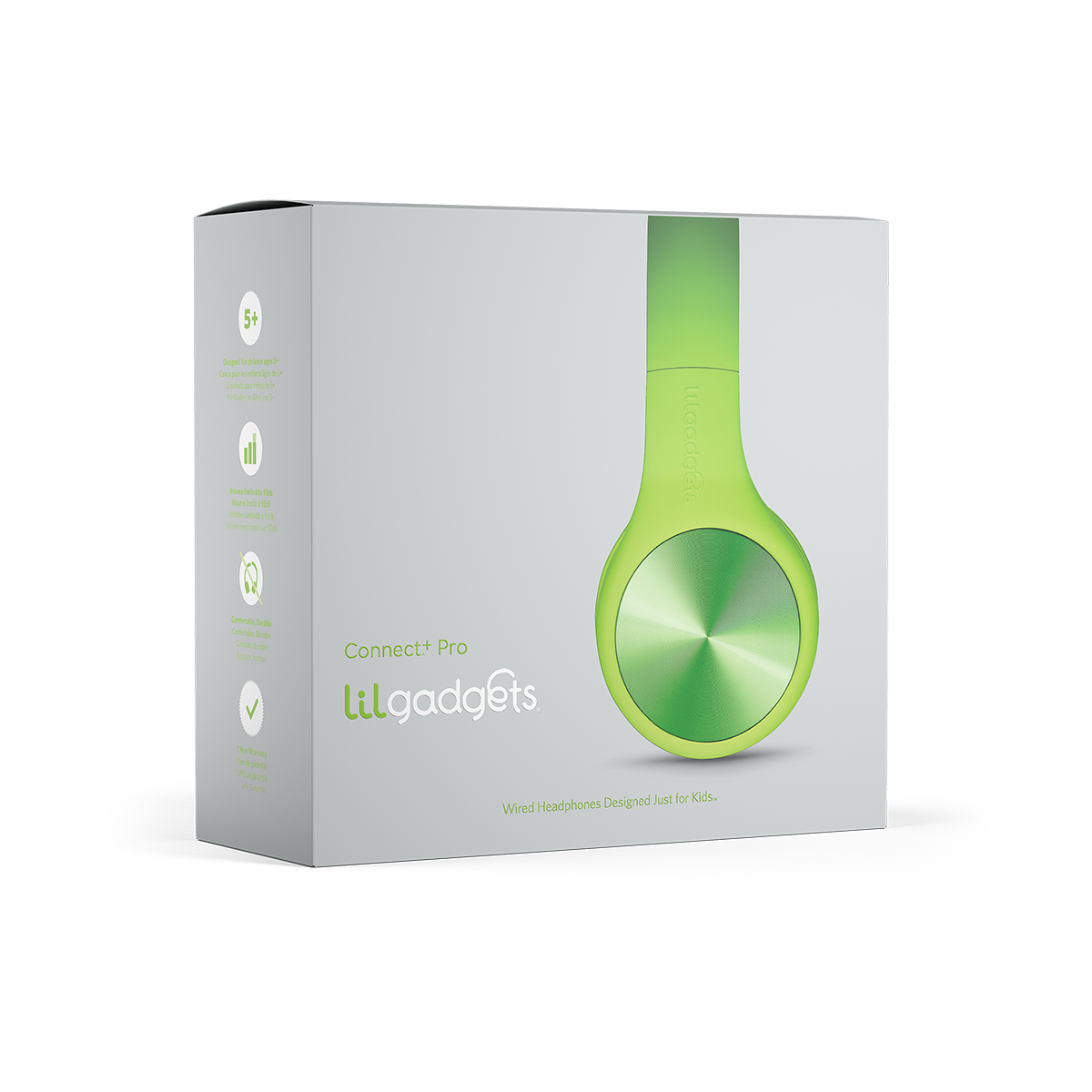 LilGadgets Connect+ Pro Children Wired Headphones - Green