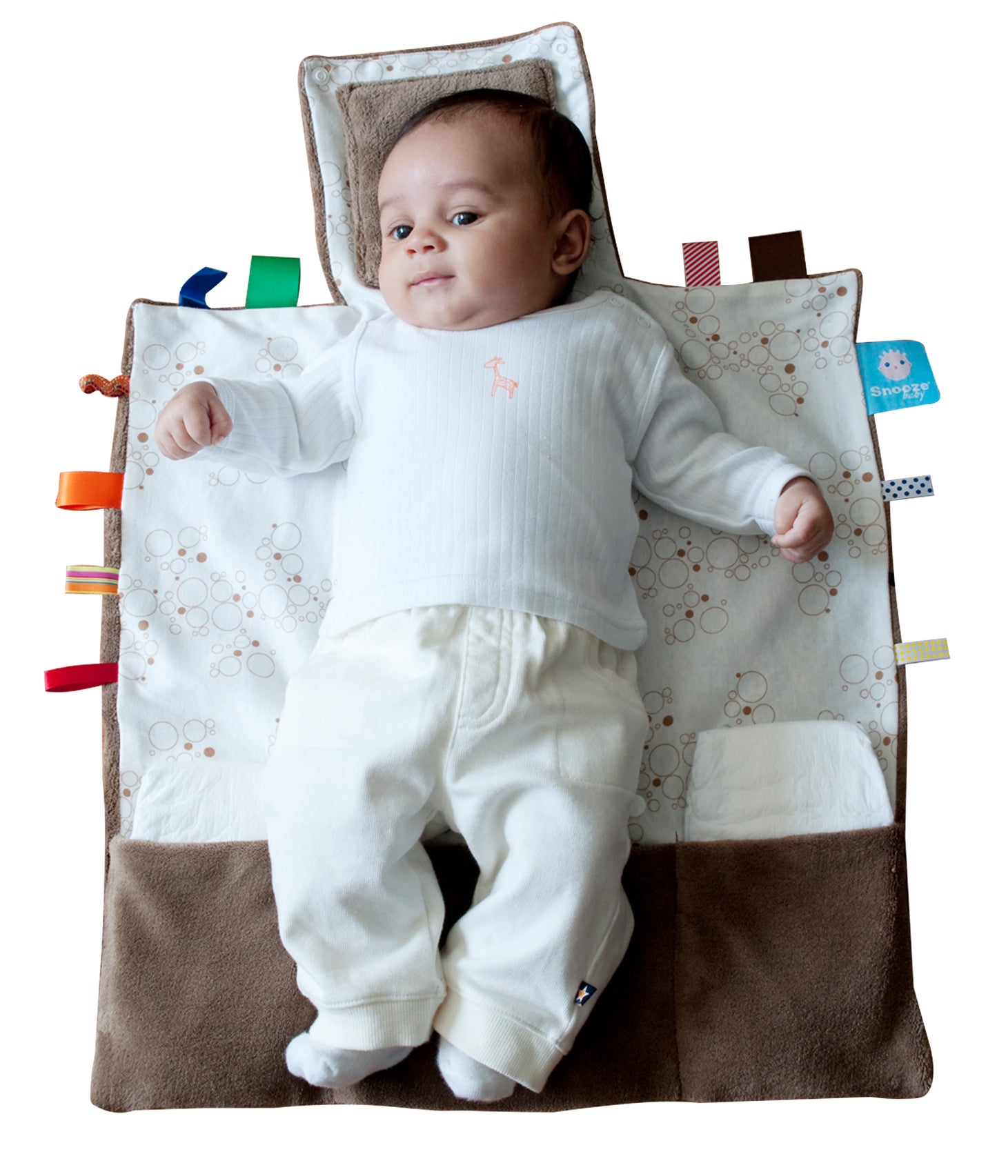 Snoozebaby Changing Pad - Easy Changing Camel Bubbles