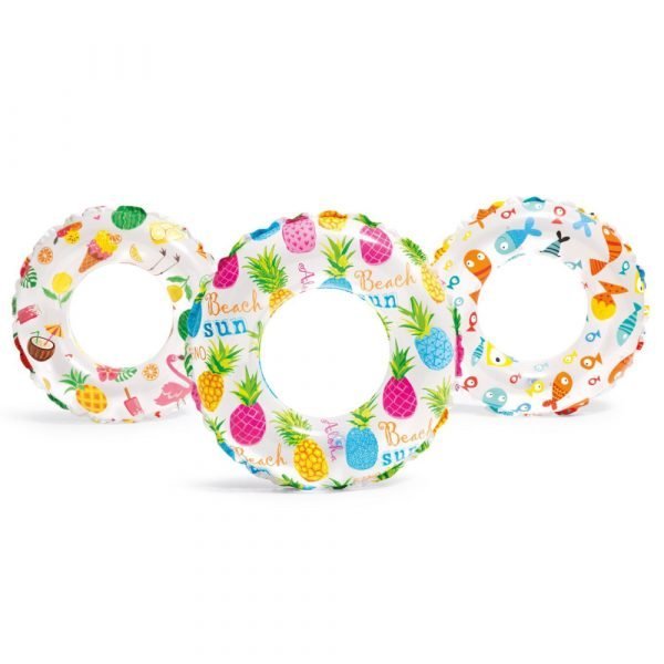 INTEX Lively Print Swim Rings For Ages 6-10
