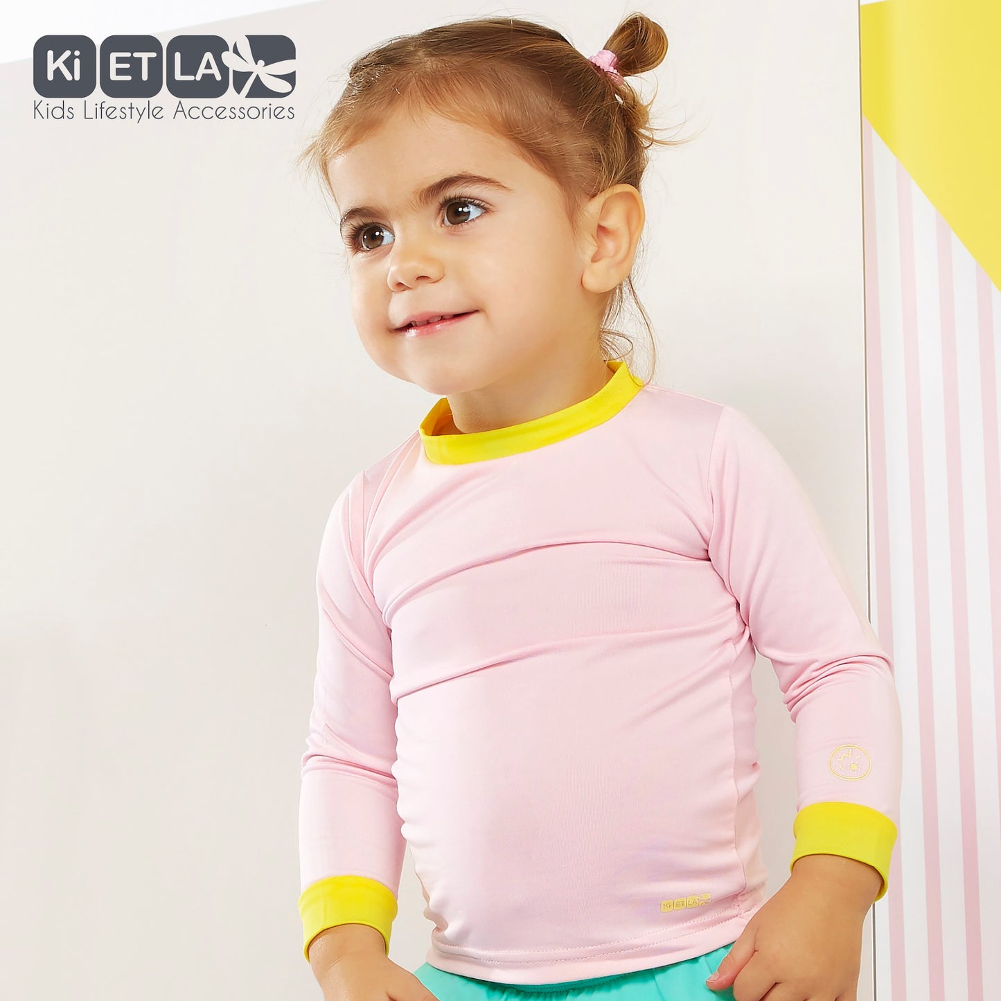 Ki ET LA Anti-UV Swim Pop Top Pink