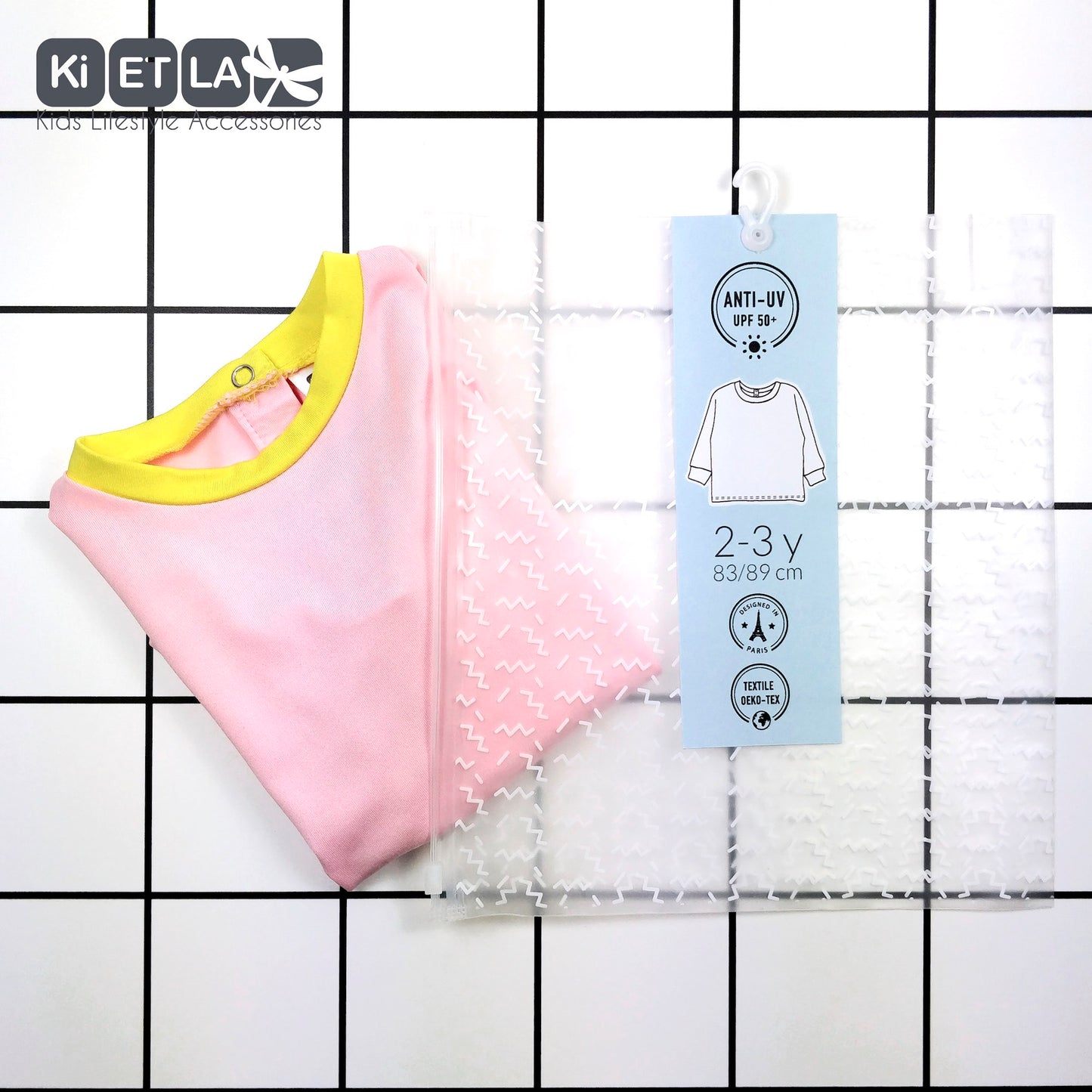 Ki ET LA Anti-UV Swim Pop Top Pink