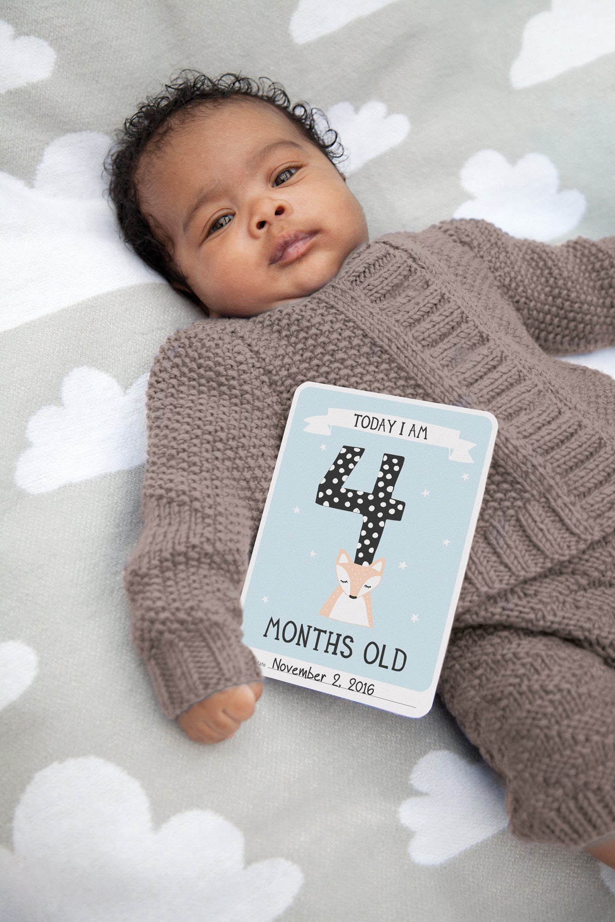 Milestone Baby Photo Cards - Over the Moon