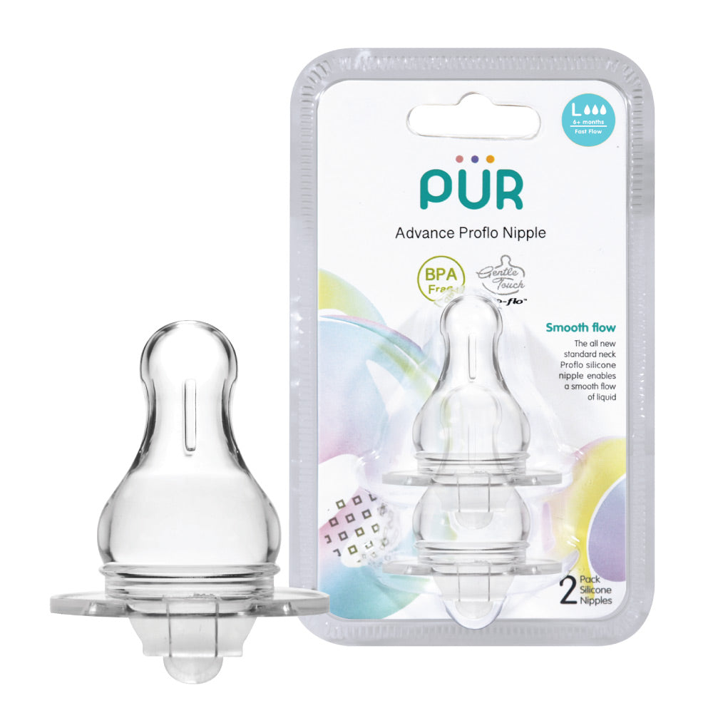 PUR Gentle Touch Slim Neck Nipple Size L-2pk