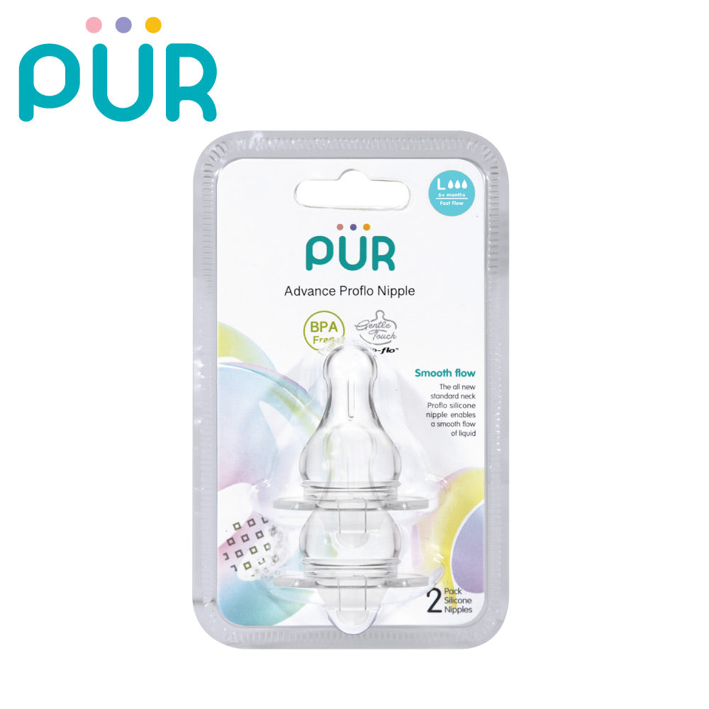 PUR Gentle Touch Slim Neck Nipple Size L-2pk