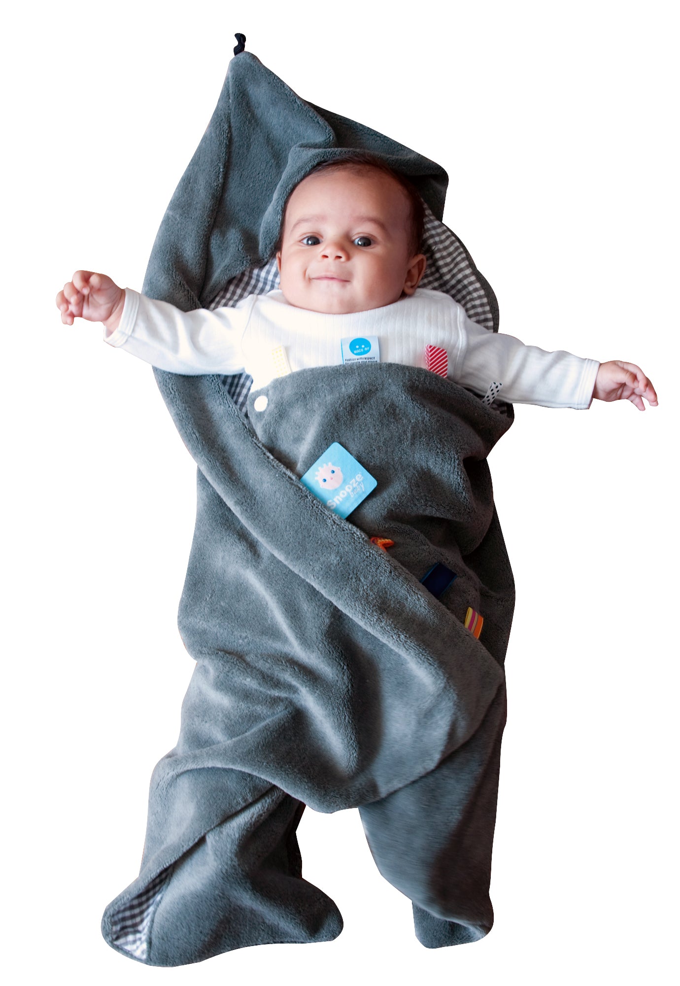 Snoozebaby - Trendy Wrapping Wrap Blanket - Hippo Grey (Organic Cotton)