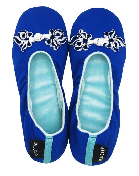 The Plush Shop Handmade Indoor Slippers - Unique Blue