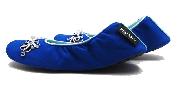 The Plush Shop Handmade Indoor Slippers - Unique Blue