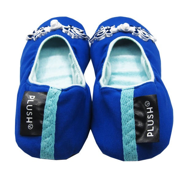The Plush Shop Handmade Indoor Slippers - Unique Blue