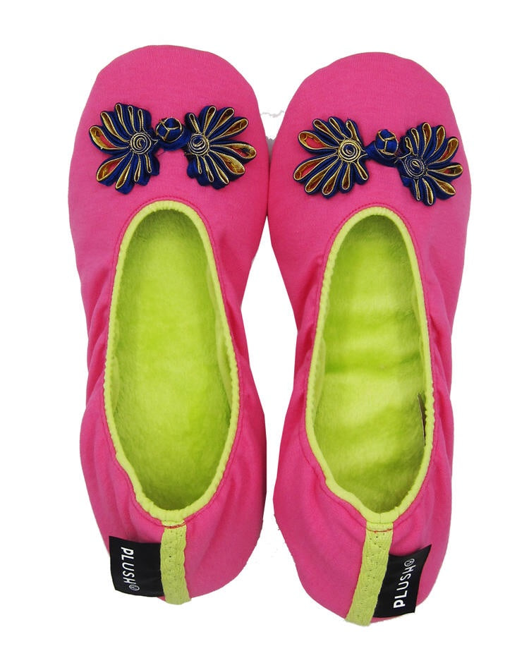 The Plush Shop Handmade Indoor Slippers - Original Pink