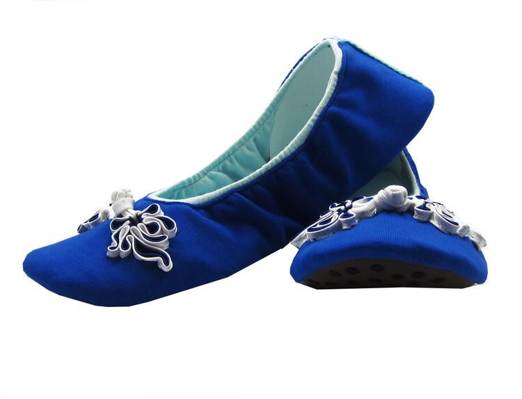 The Plush Shop Handmade Indoor Slippers - Unique Blue