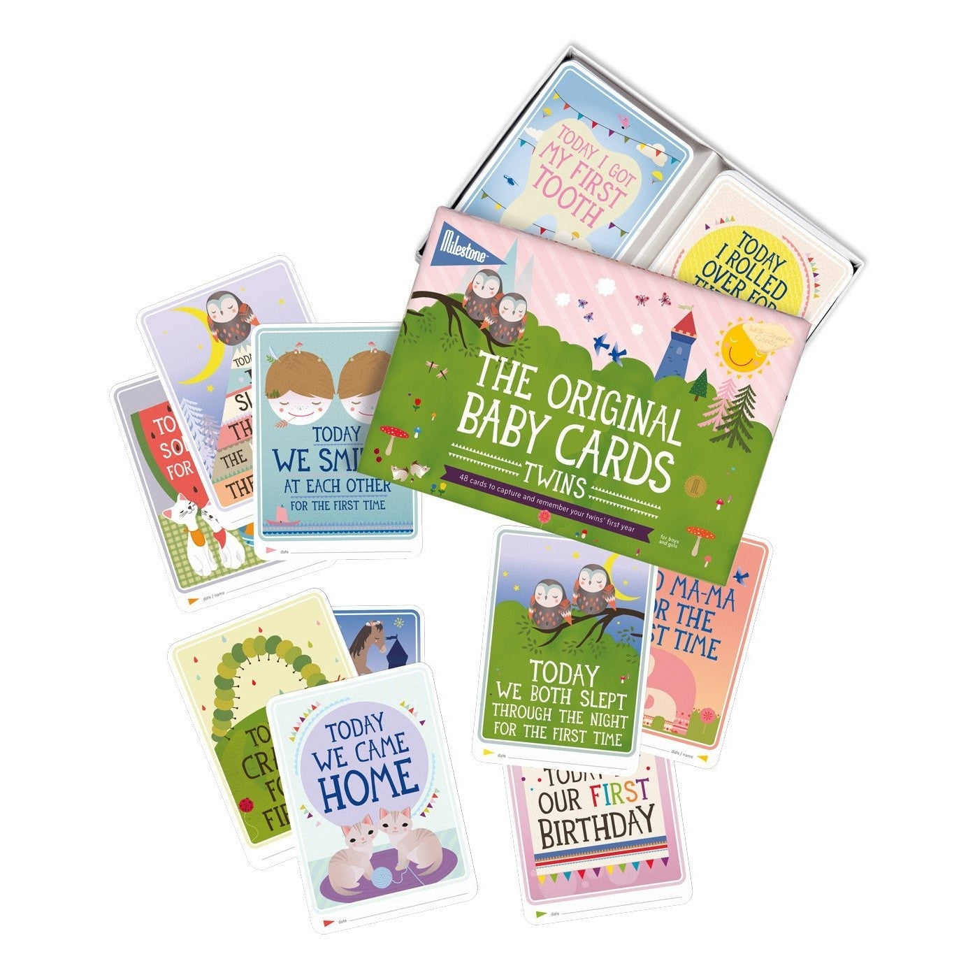 Milestone Baby Twins Cards