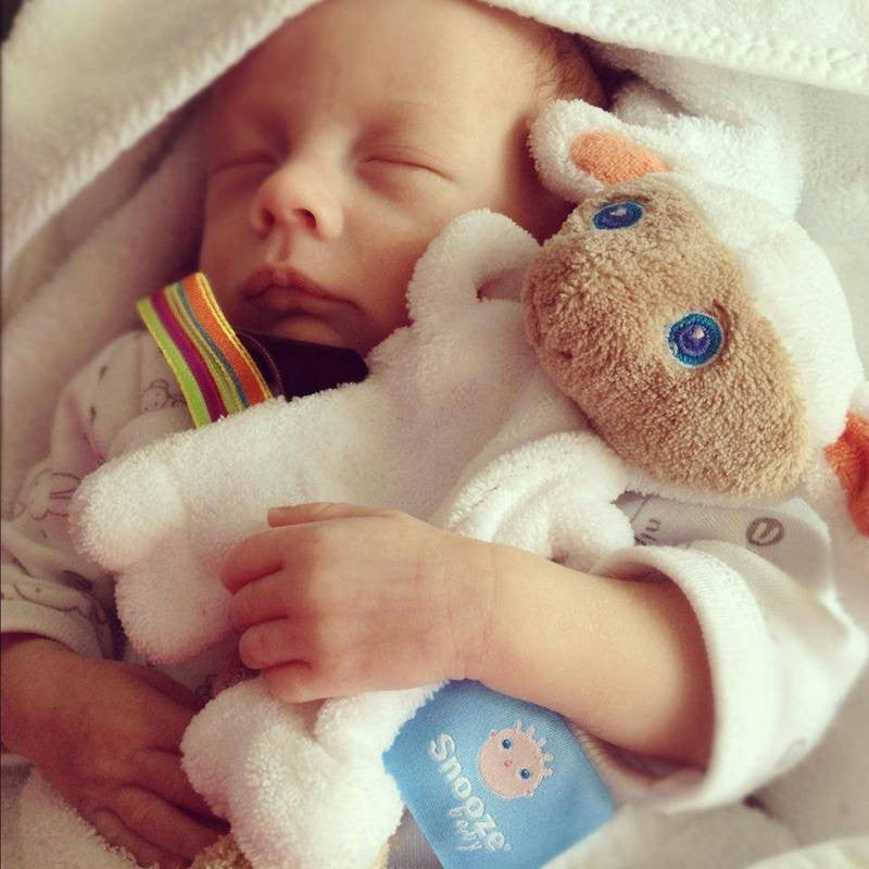 Pacifier Holder - Mak the Cuddling Lamb