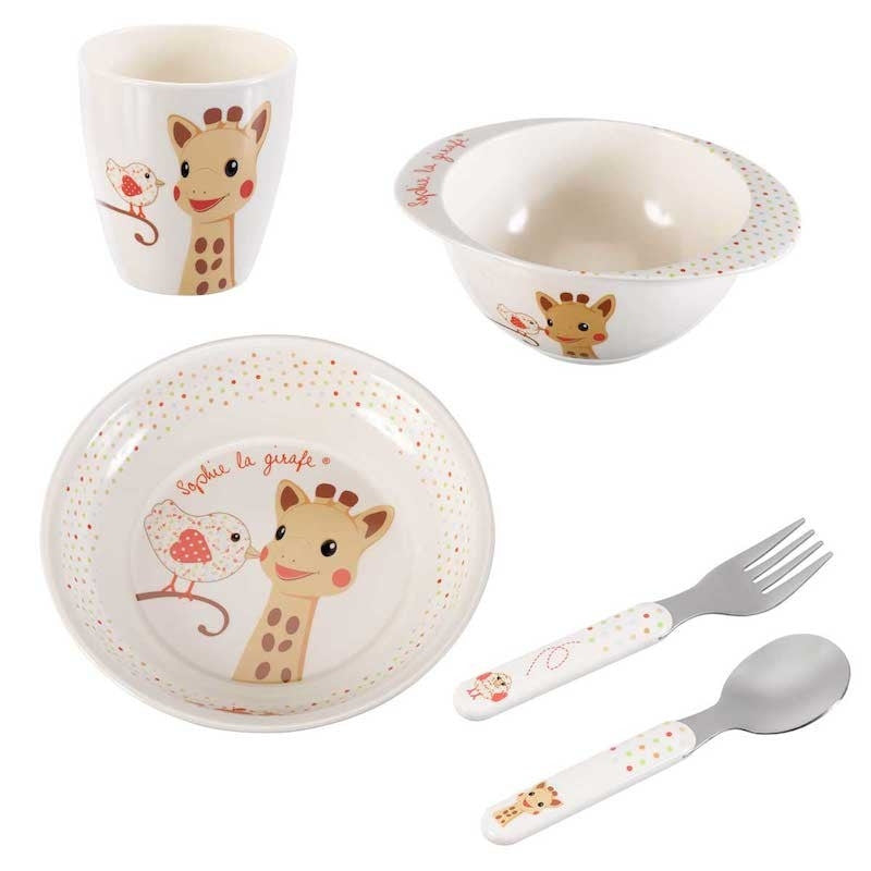 Sophie the Giraffe Melamine meal-time set - Kiwi version