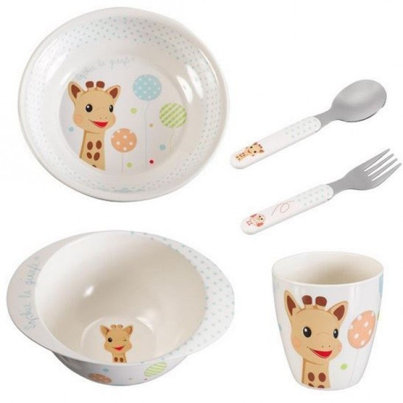 Sophie the Giraffe Melamine meal-time set - Balloons version