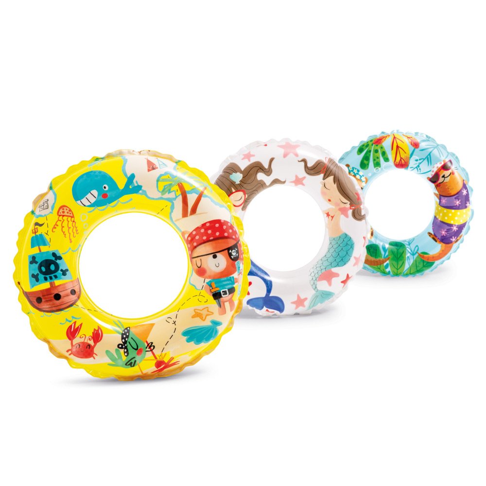 INTEX Lively Print Swim Rings For Ages 6-10