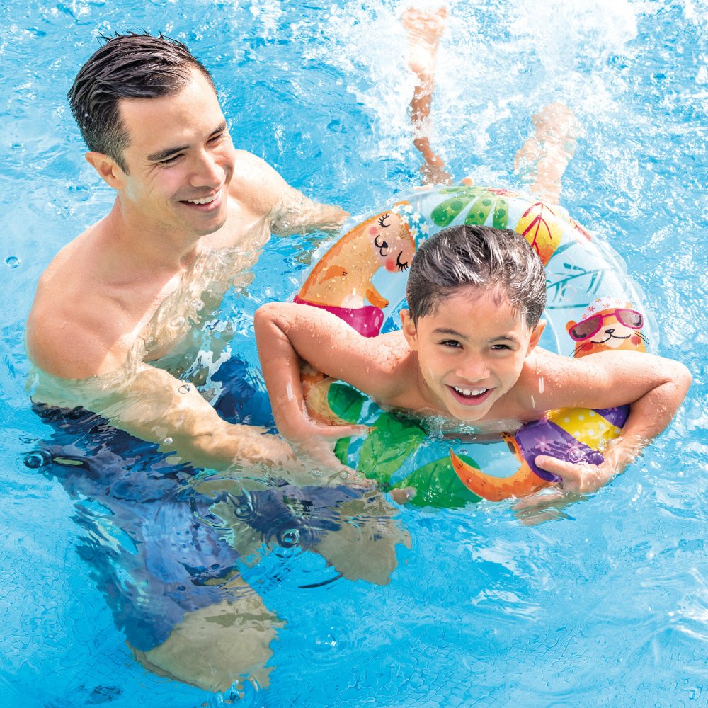 INTEX Lively Print Swim Rings For Ages 6-10