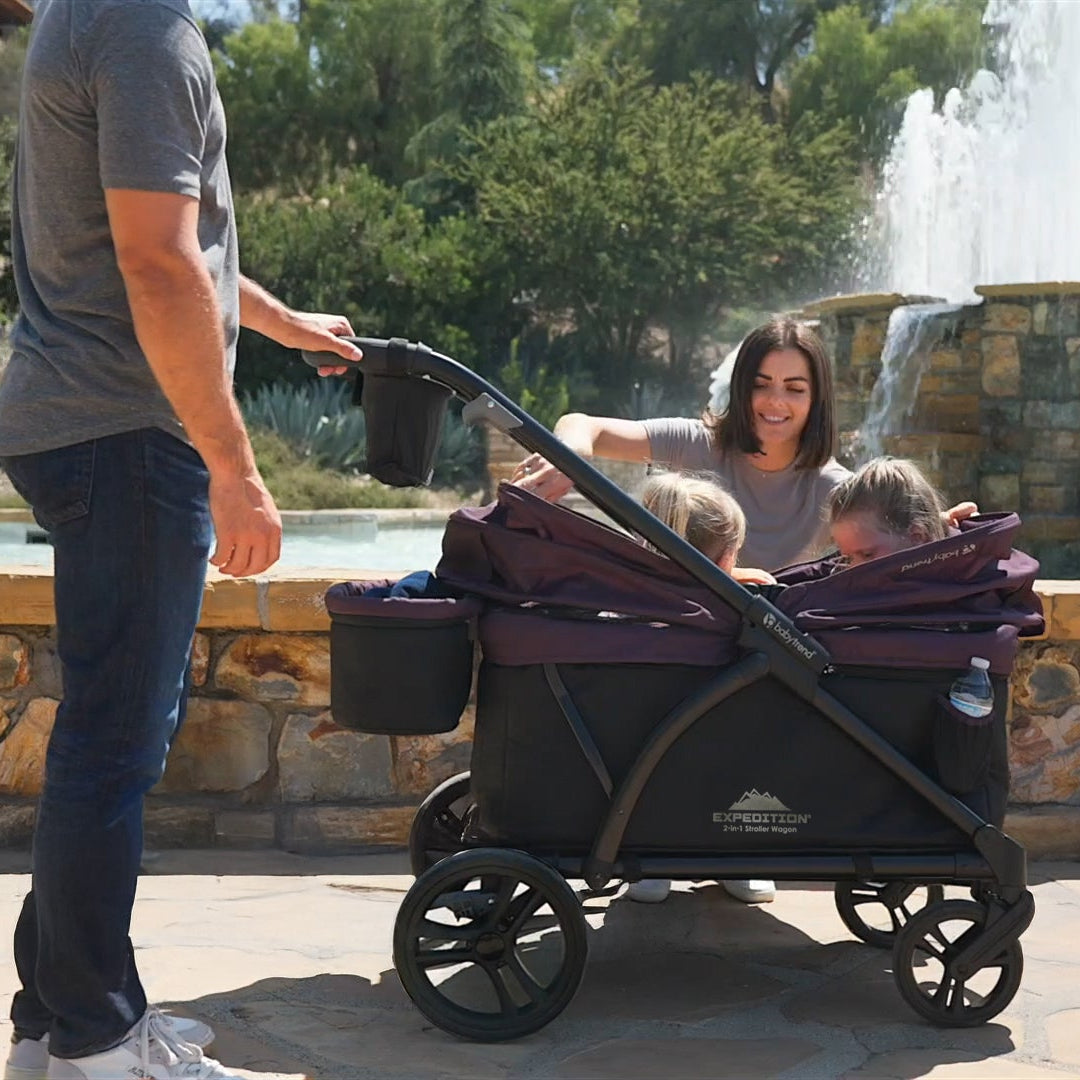 Baby Trend Expedition 2-in-1 Stroller Wagon Plus- Ultra Black