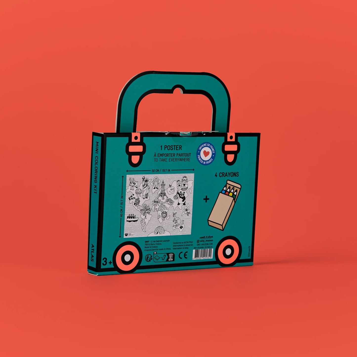 OMY Mini Pocket Colouring Kit - Atlas