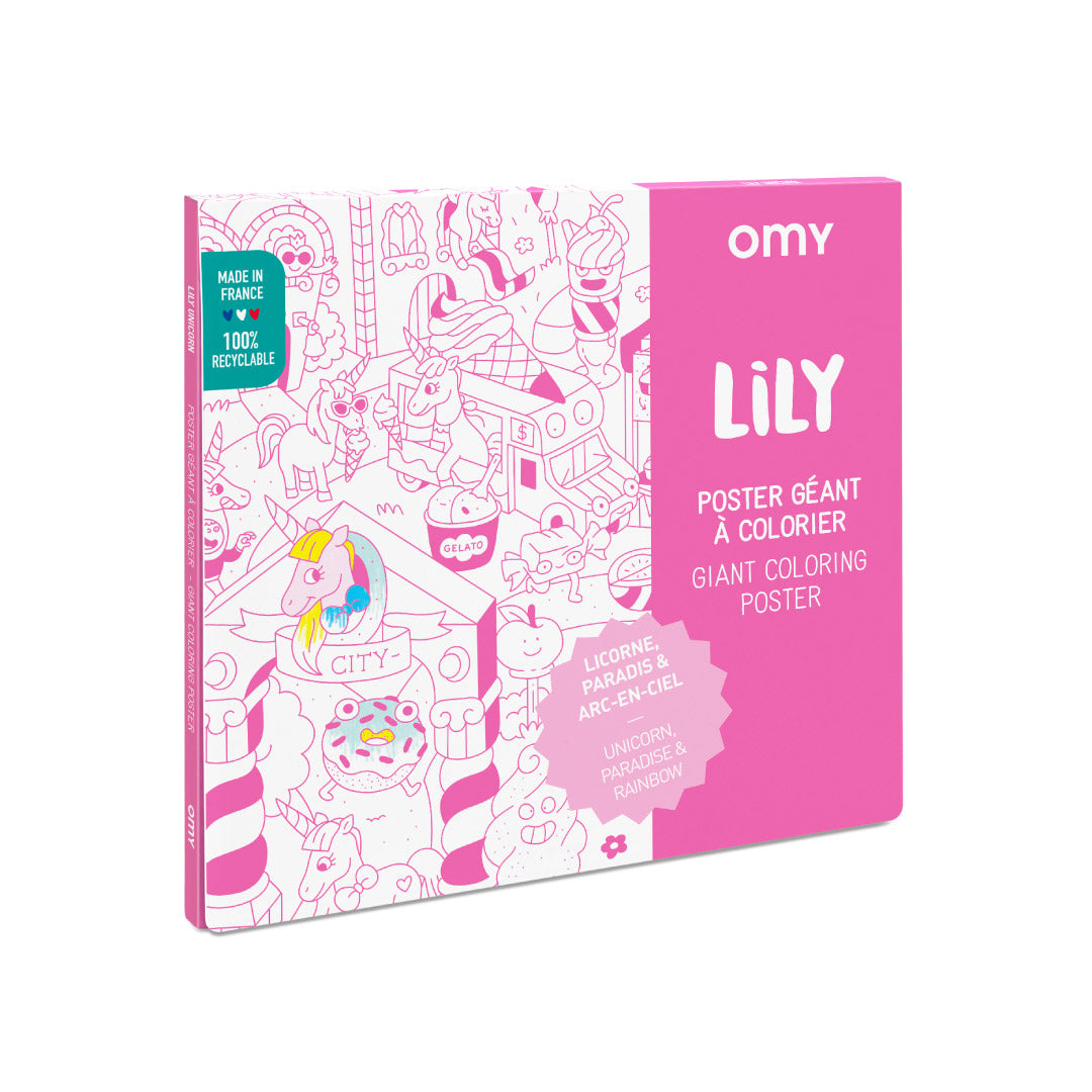 OMY Giant Coloring Poster - Lily (100 x 70cm)