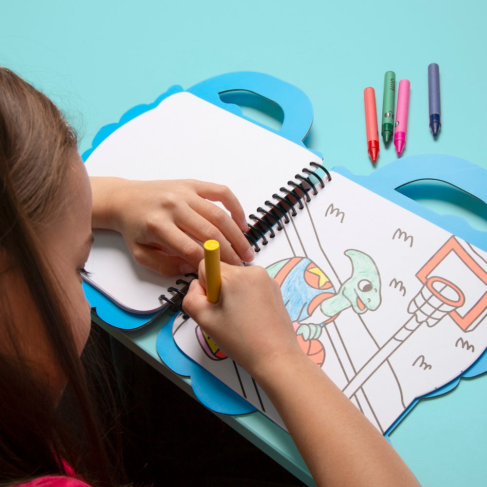 OMY Super Colouring & Stickers Book - Dino