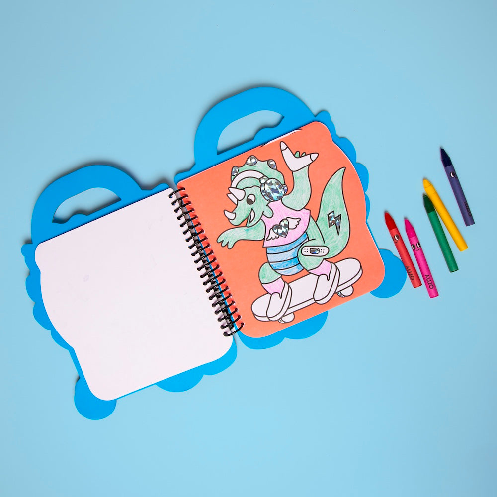 OMY Super Colouring & Stickers Book - Dino