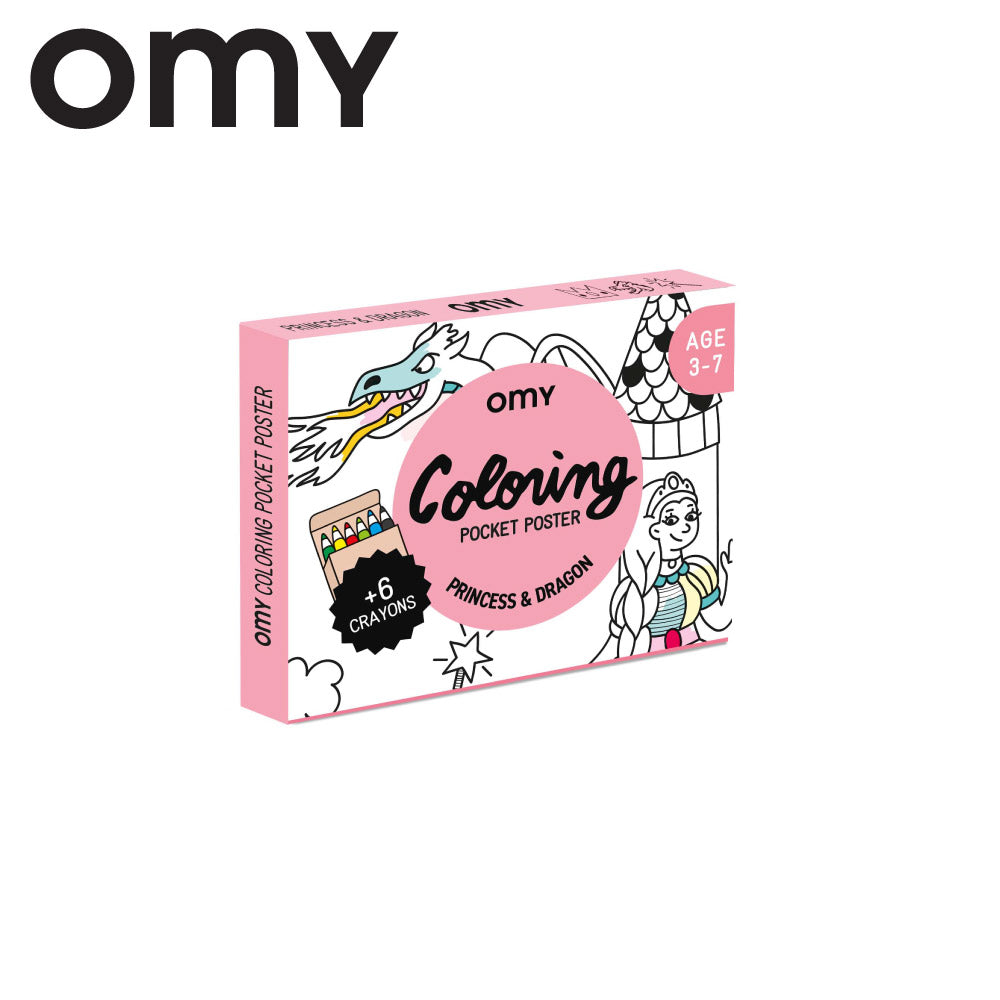 OMY Pocket Colouring - Princesses & Dragons