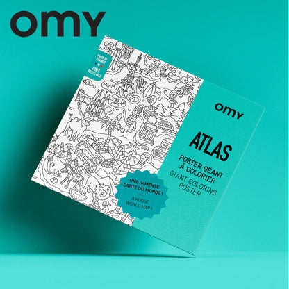 OMY Giant Coloring Poster - Atlas (100 x 70cm)