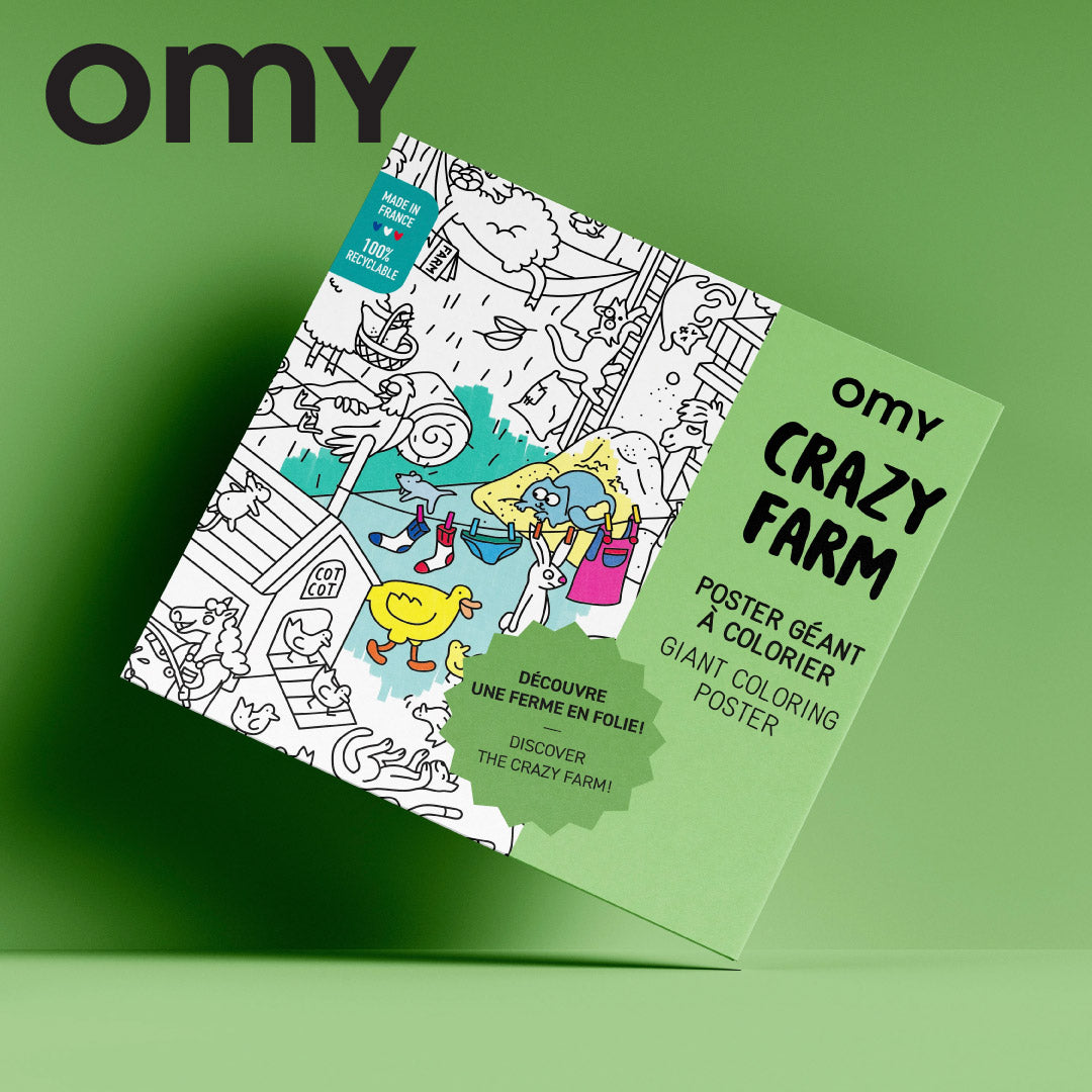 OMY Giant Colouring Poster - Crazy Farm