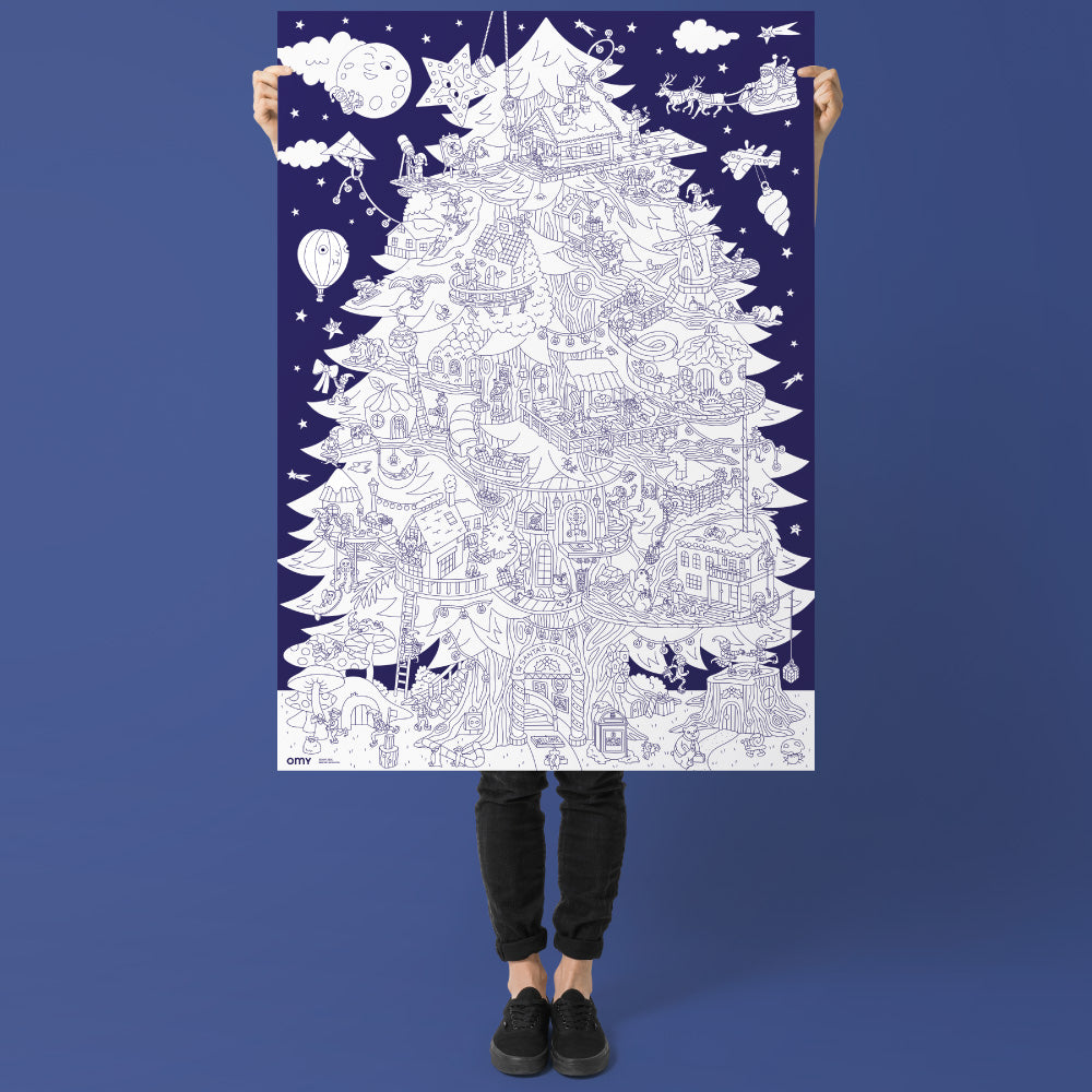 OMY Giant Colouring Poster - Christmas Tree City