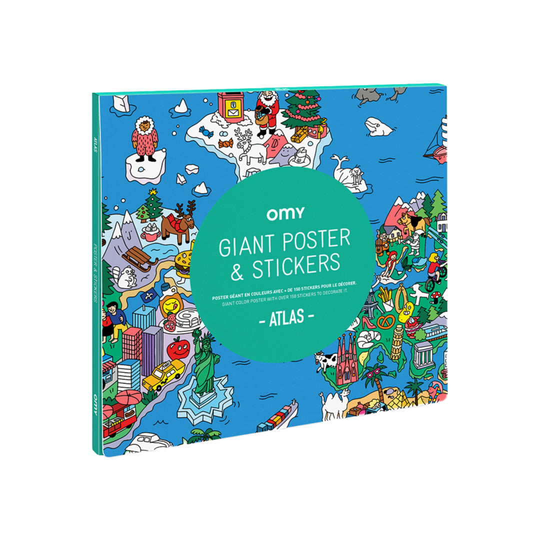 OMY Giant Poster & Stickers - Atlas (100 x 70cm)