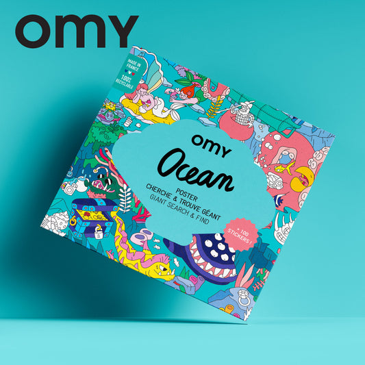 OMY Giant Poster & Stickers - Oceans (100 x 70cm)