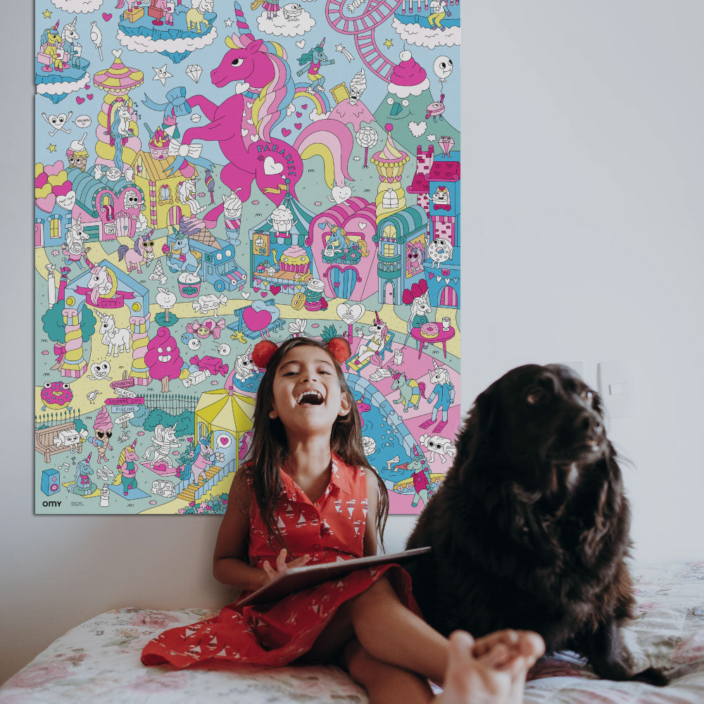 OMY Giant Poster & Stickers - Lily