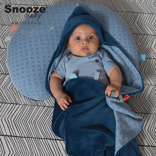 Snoozebaby Wrap Blanket - Trendy Wrapping Indigo Blue