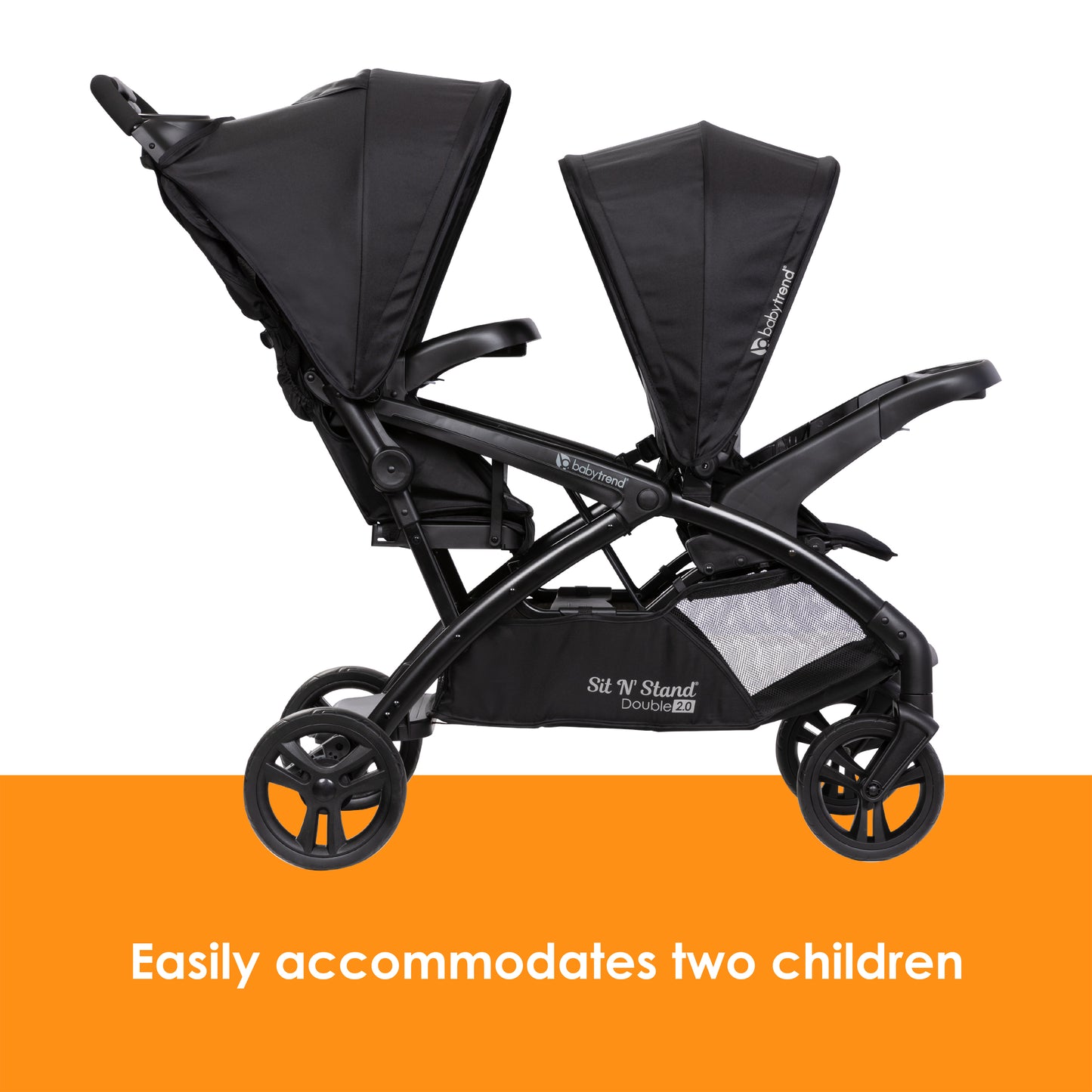 Baby Trend Sit N' Stand Double 2.0 Stroller - Dash Black