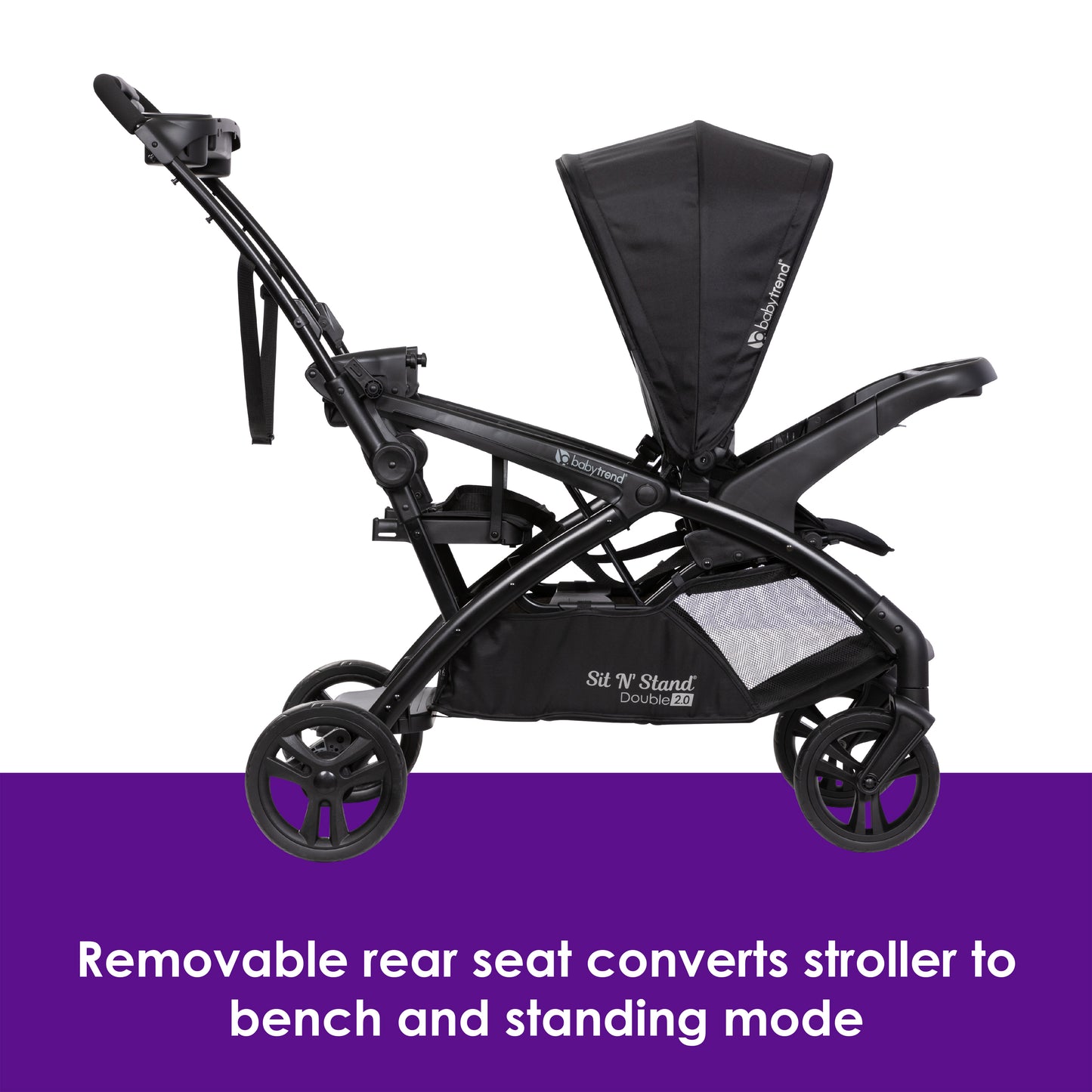 Baby Trend Sit N' Stand Double 2.0 Stroller - Dash Black