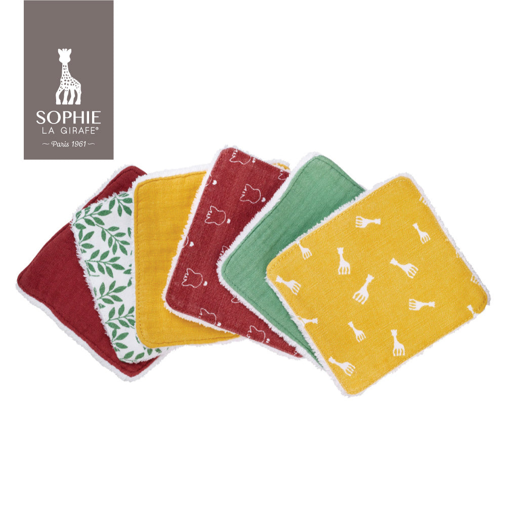 Sophie la girafe Set of 6 Reusable Baby Wipes