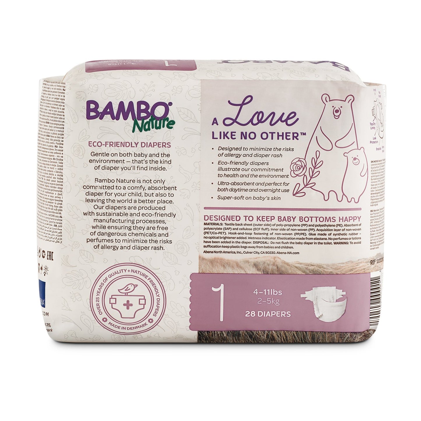 Bambo Nature Baby Diaper [Size 1 / 2-5kg] 28/pack, 6-packs