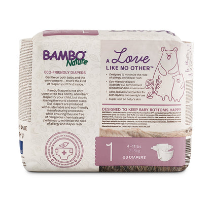 Bambo Nature Baby Diaper [Size 1 / 2-5kg] 28/pack