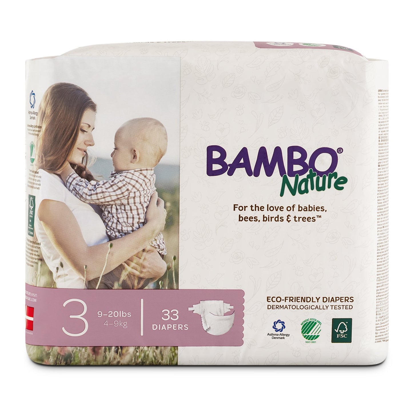 Bambo Nature Baby Diaper [Size 3 / 4-9kg] 33/pack