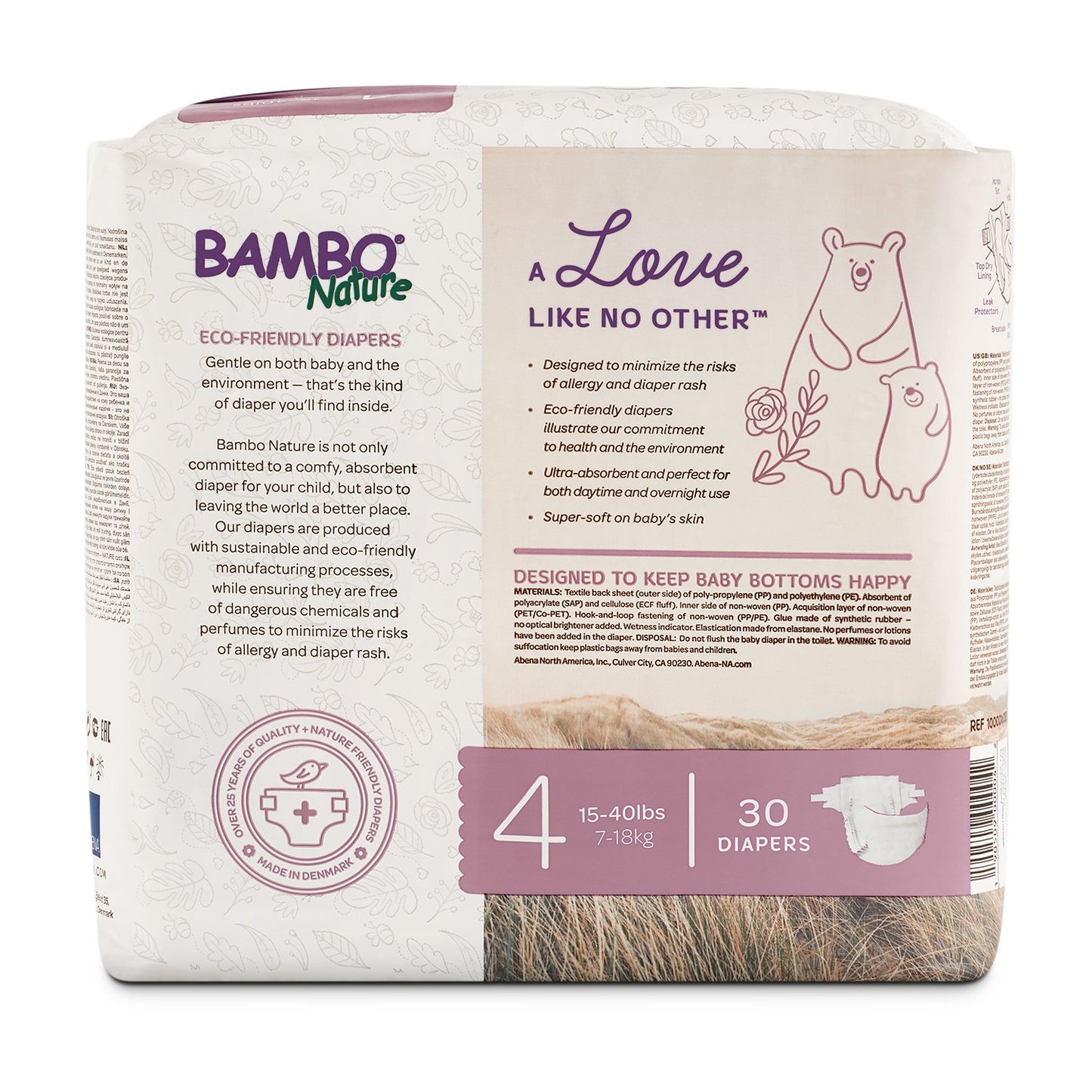 Bambo Nature Baby Diaper [Size 4 / 7-18kg] 30/pack, 6-packs