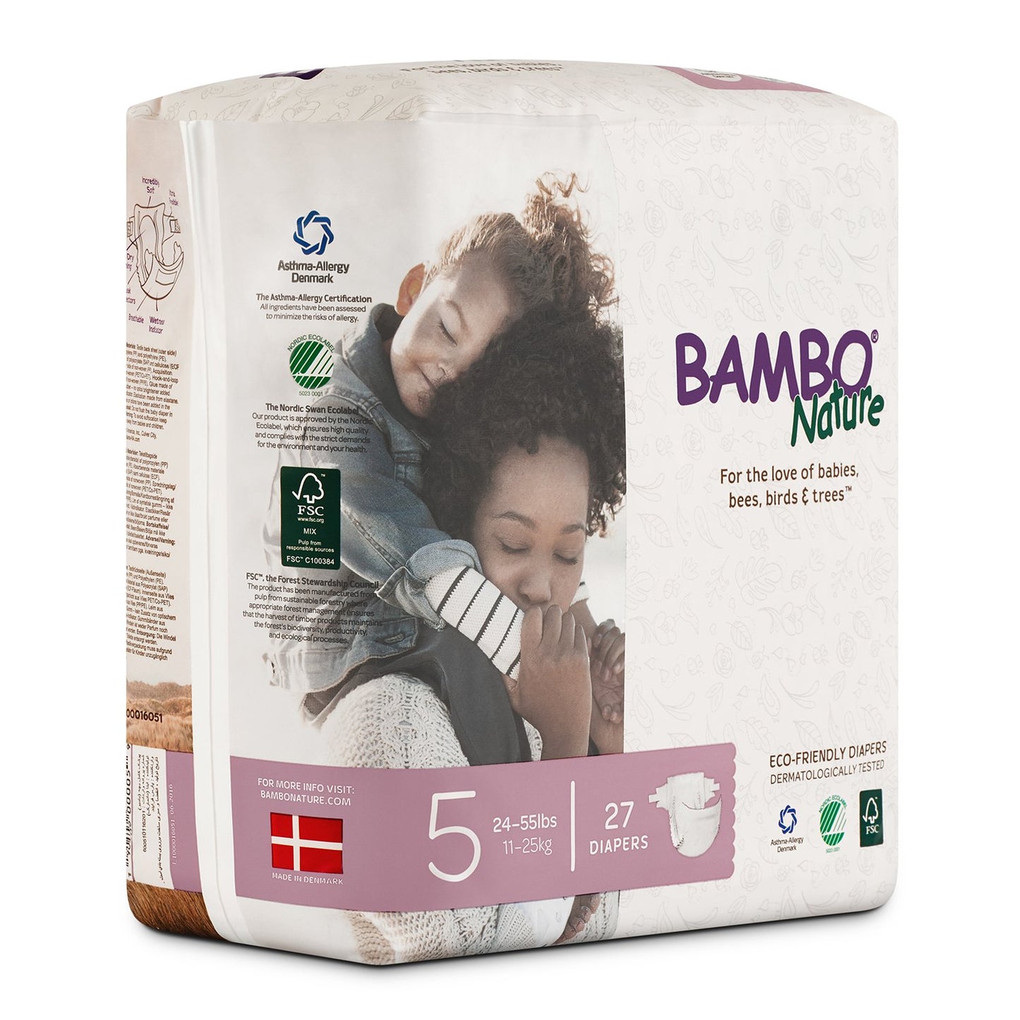 Bambo Nature Baby Diaper [Size 5 / 11-25kg] 27/pack, 6-packs